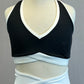 *Brand New* Black and White Bra Top and Brief Set, with Red Mesh Accent