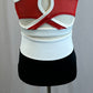 *Brand New* Black and White Bra Top and Brief Set, with Red Mesh Accent