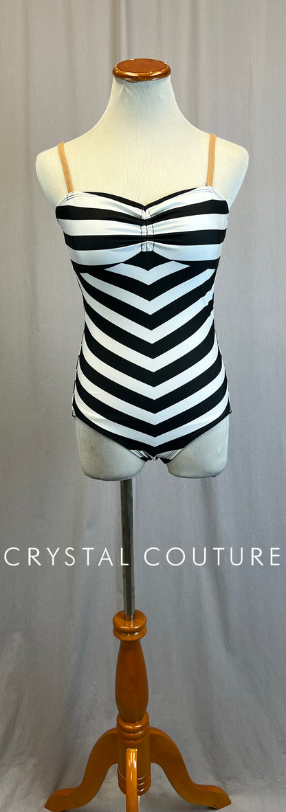 *Brand New* Black and White Chevron Leotard