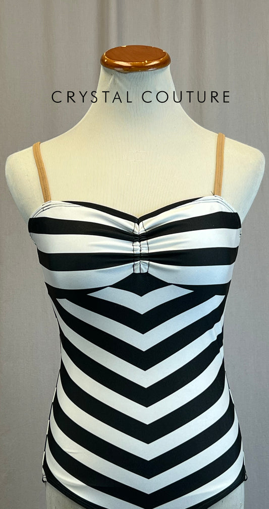 *Brand New* Black and White Chevron Leotard