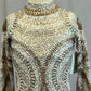 *Brand New* Cream, Tan and Brown Sequin Long Sleeve Leotard
