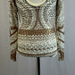 *Brand New* Cream, Tan and Brown Sequin Long Sleeve Leotard
