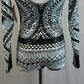 *Brand New* Black, White and Gray Sequin Long Sleeve Leotard