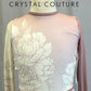 *Brand New* Rose Pink and Ivory Mesh Floral Long Sleeve Leotard
