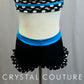 *Brand New* Black and White Polka Dot Two-Piece Set with Blue Accents