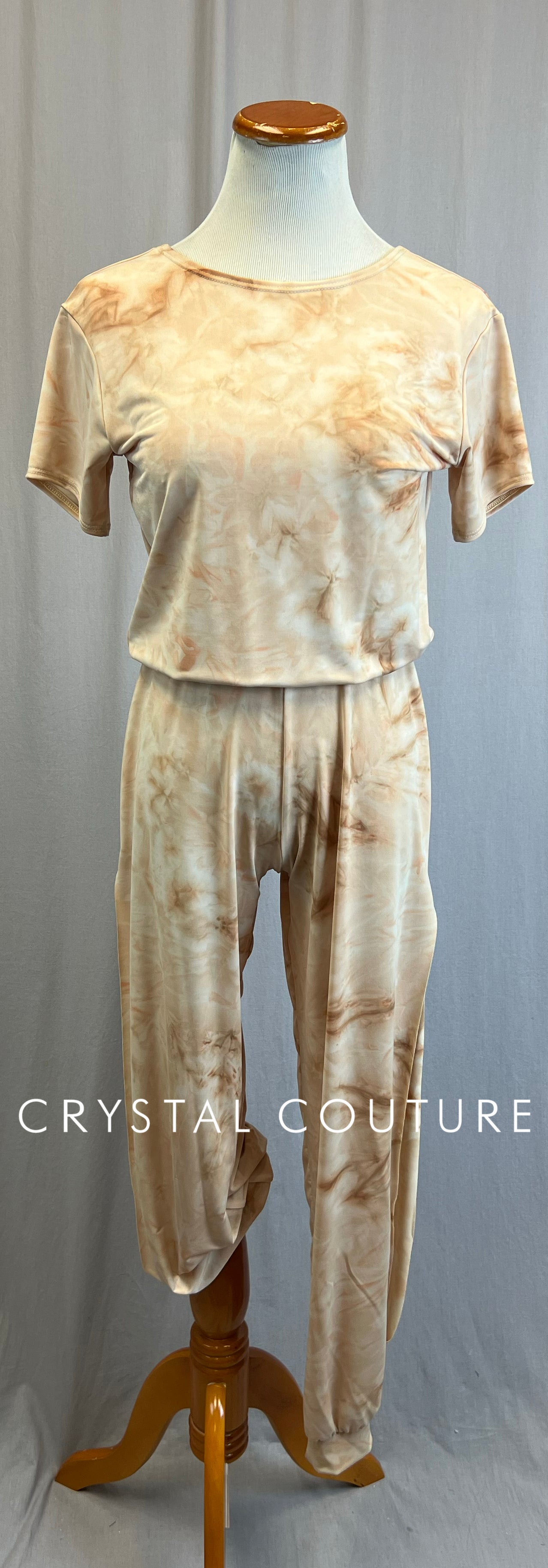 *Brand New* Tan and Cream Marbled T-Shirt Unitard