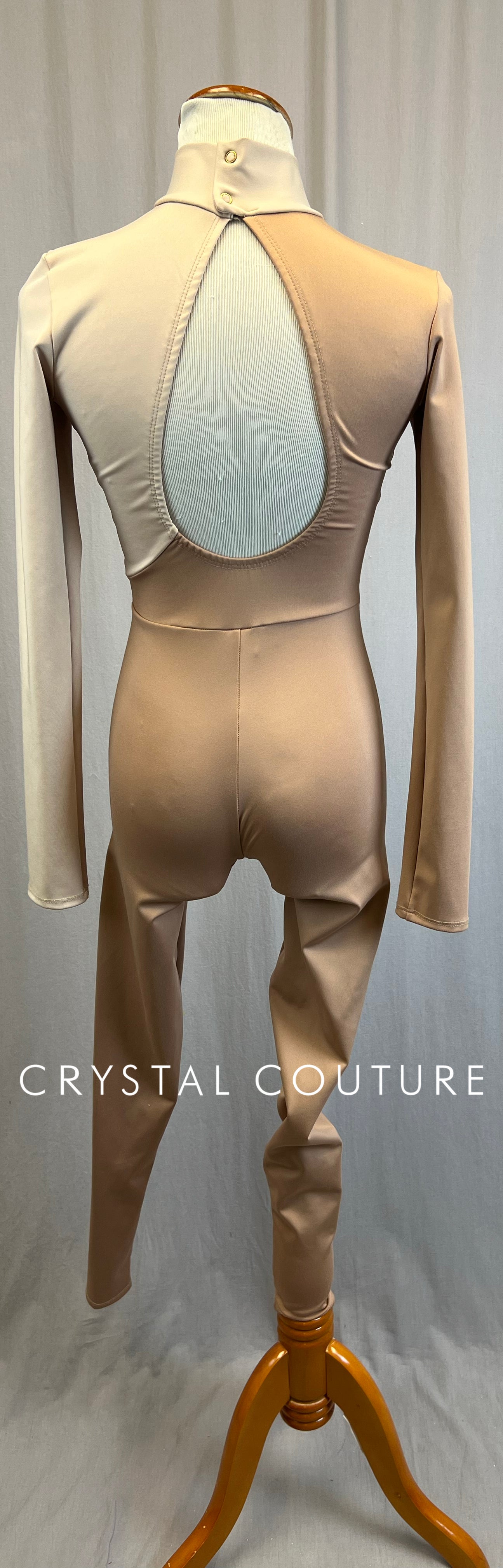*Brand New* Tan and Taupe Colorblock Long Sleeve Unitard
