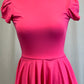 *Brand New* Hot Pink Mock Neck Cap Sleeve Dress