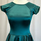 *Brand New* Emerald Green Satin Cap Sleeve Dress