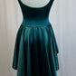 *Brand New* Emerald Green Satin Cap Sleeve Dress