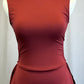 *Brand New* Burgundy Mock Neck Open Back Dress