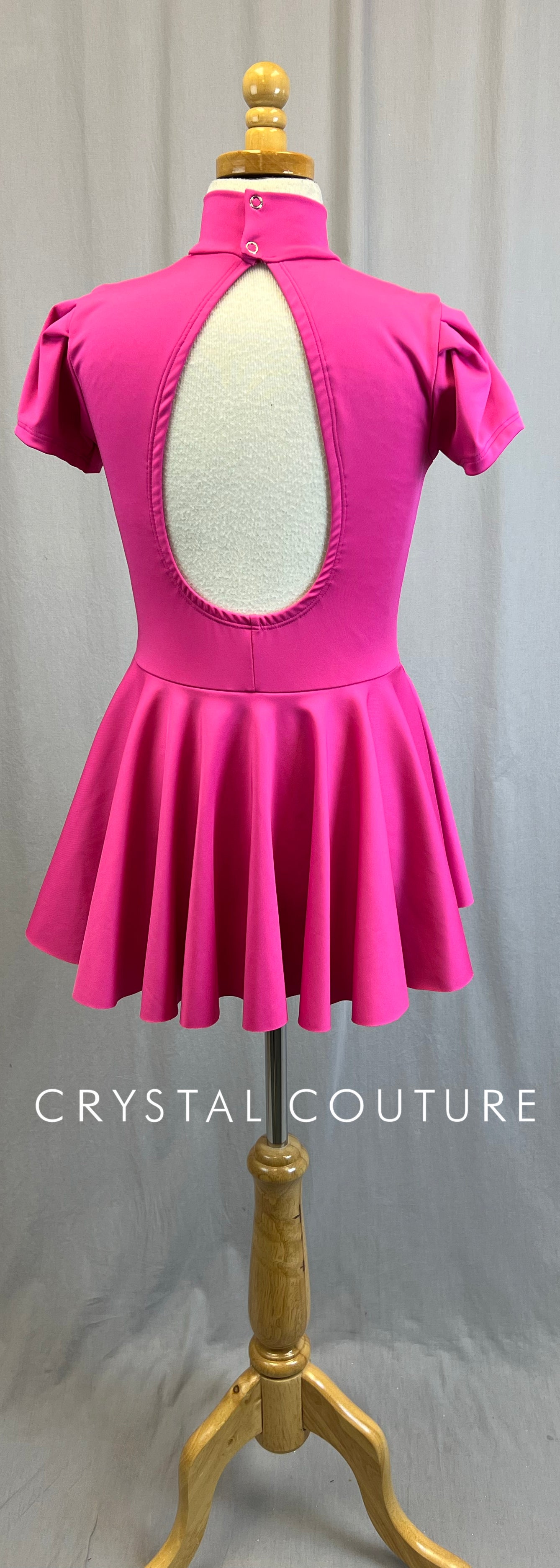 *Brand New* Bright Pink Mock Neck Cap Sleeve Dress
