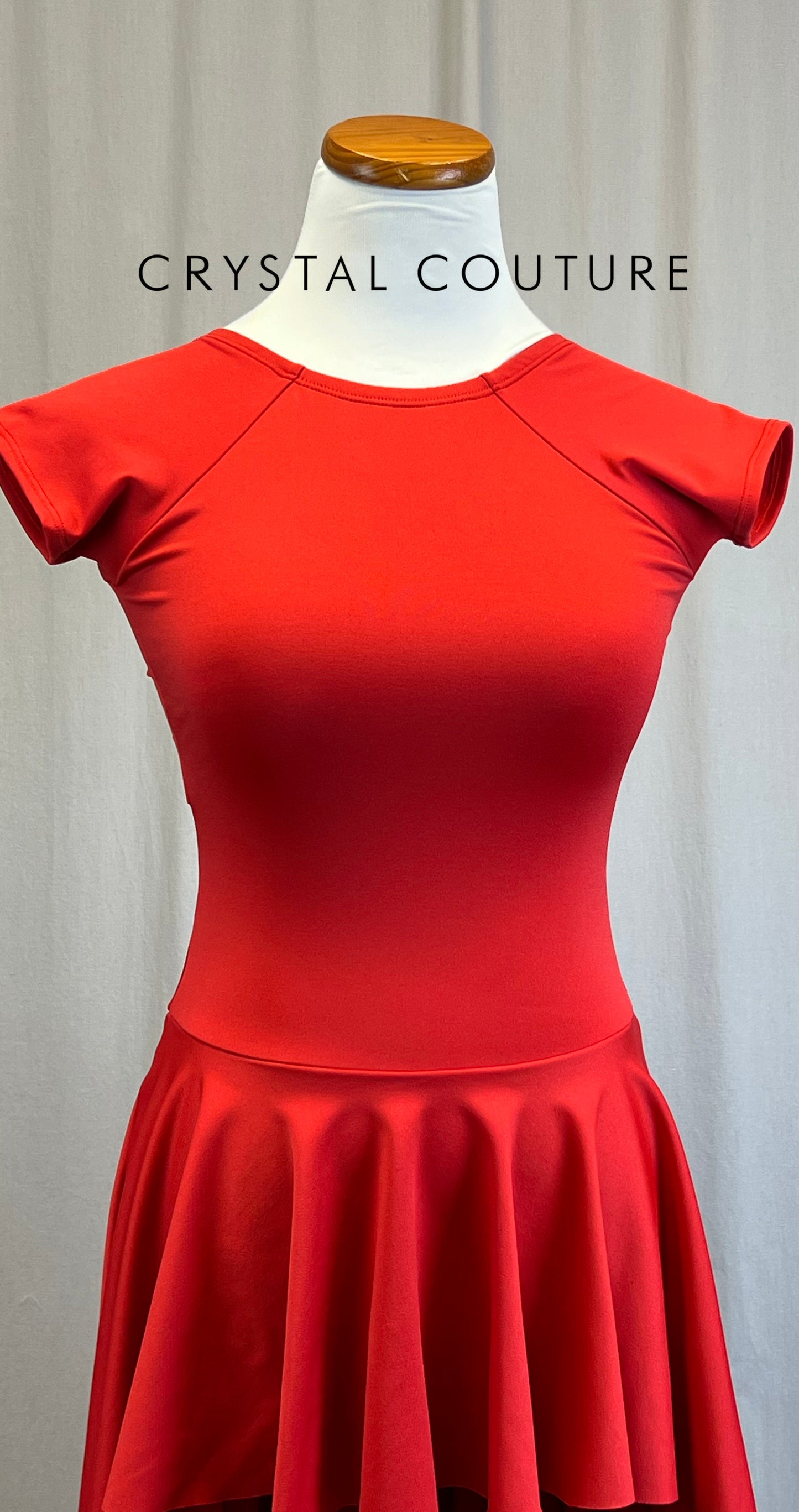 *Brand New* Red Lycra Cap Sleeve Dress