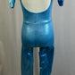 *Brand New* Light Blue Metallic Quarter Sleeve Unitard