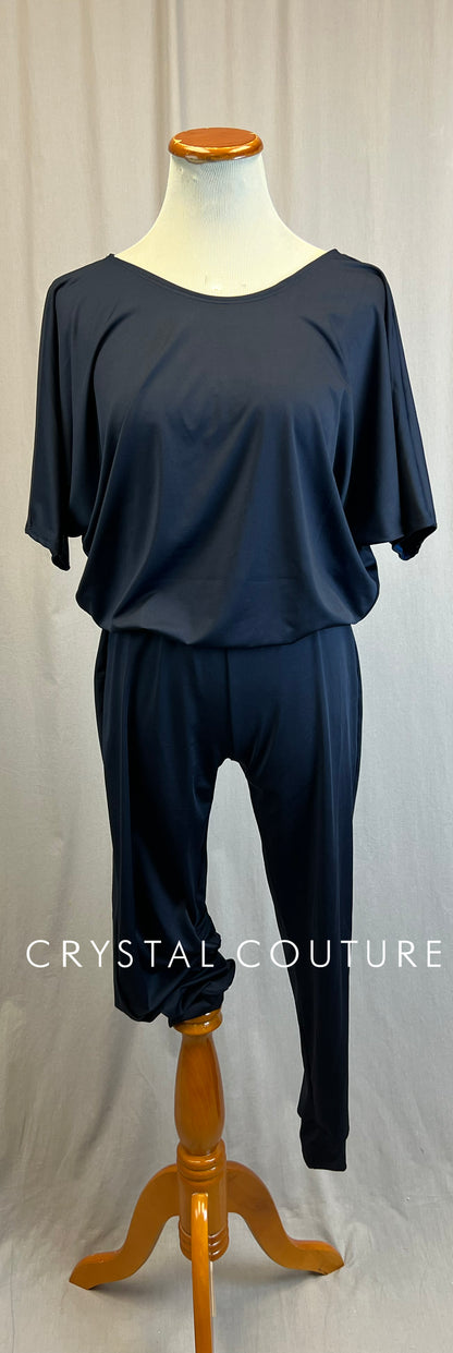 *Brand New* Navy Marbled Blousy T-Shirt Unitard