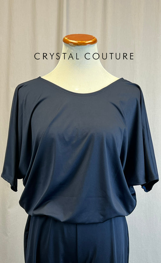 *Brand New* Navy Marbled Blousy T-Shirt Unitard