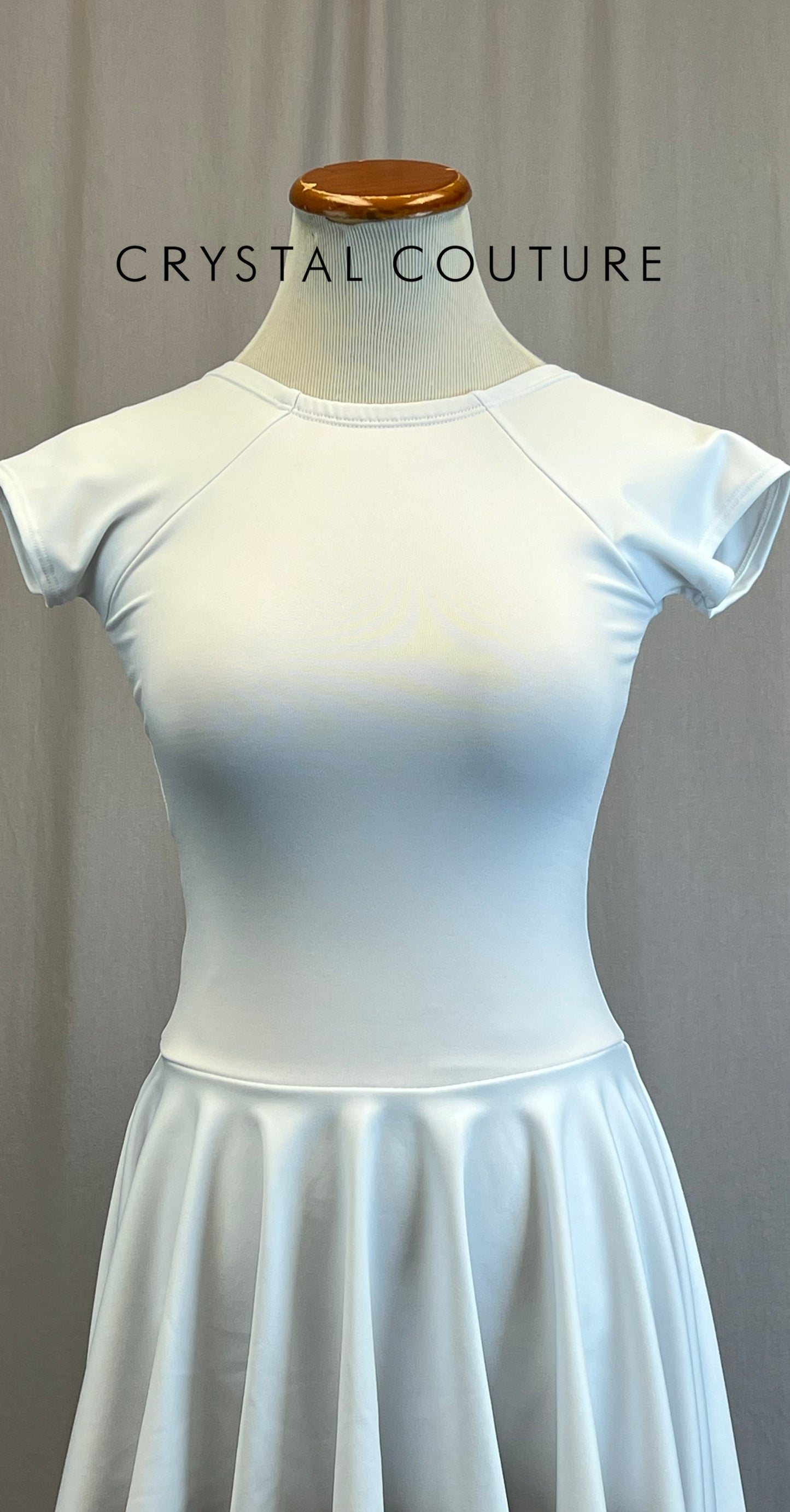 *Brand New* White Lycra Cap Sleeve Dress