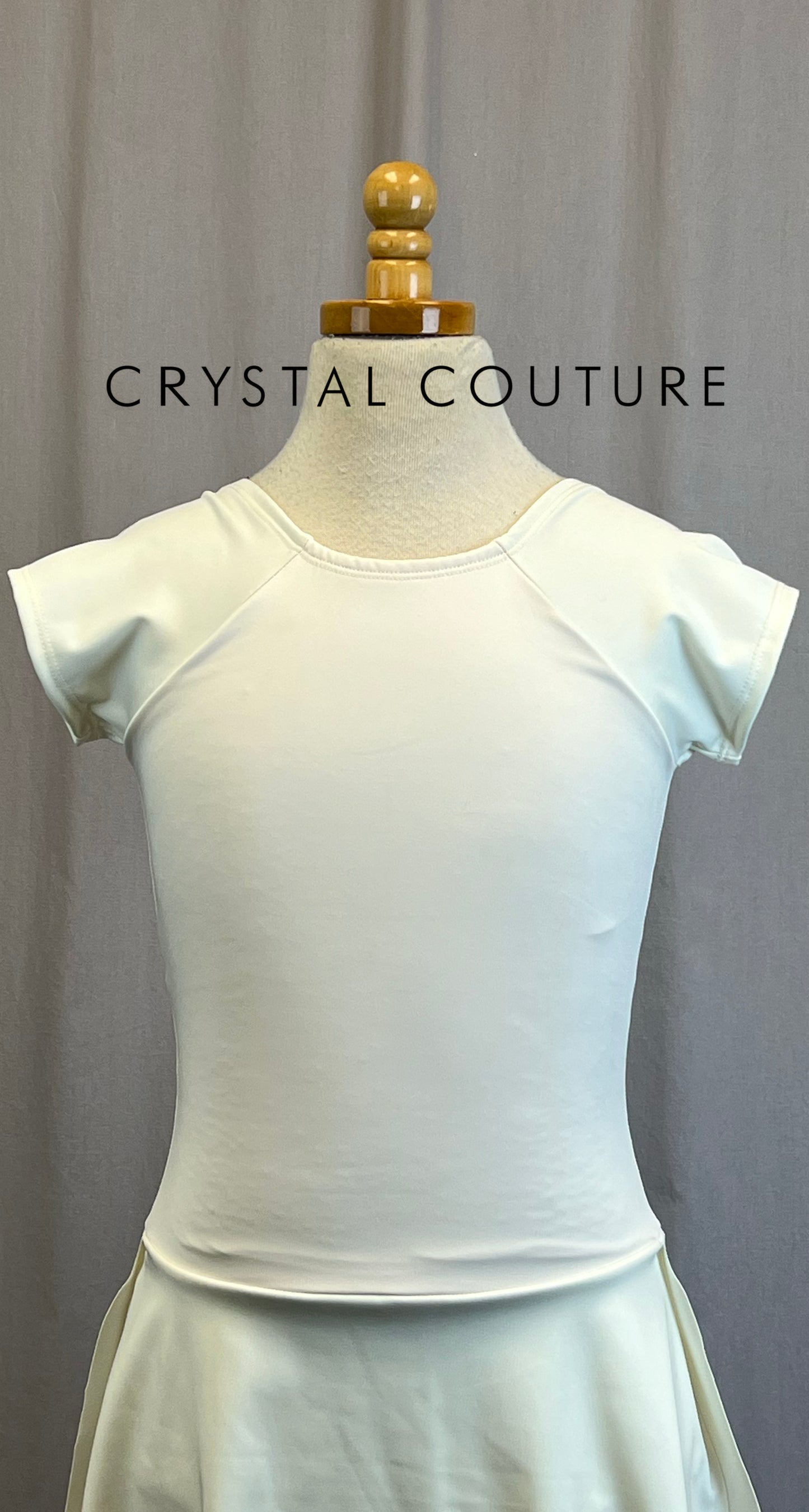 *Brand New* Cream Lycra Cap Sleeve Dress
