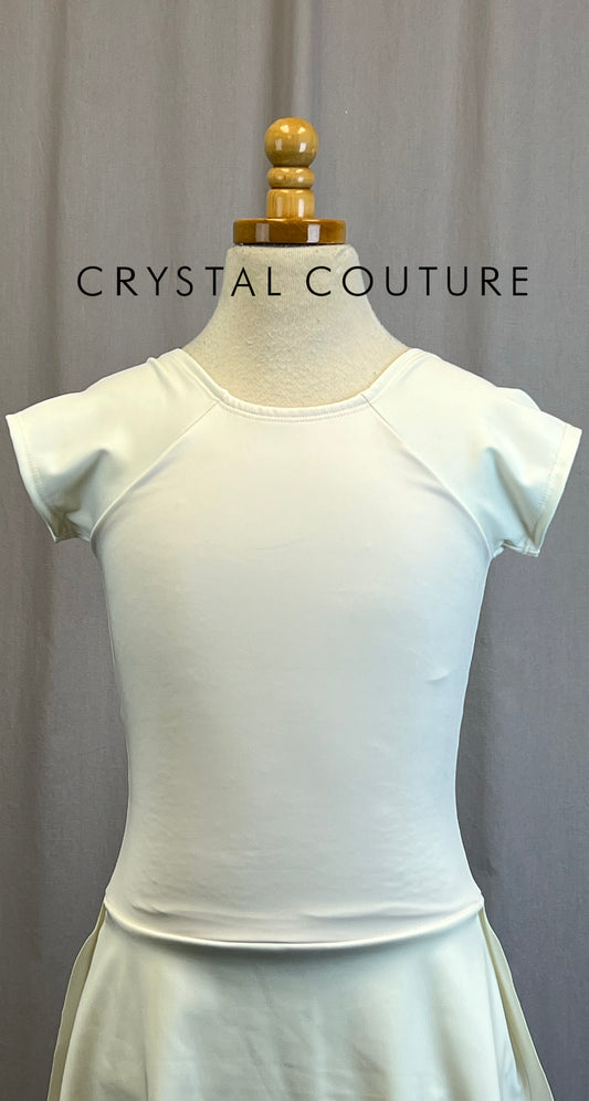 *Brand New* Cream Lycra Cap Sleeve Dress