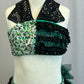 *Custom* Green and Black Sequin Money Themed Two-Piece Set - Rhinestones - Accessories