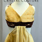 *Custom* Tan and Brown Marble Mesh Lyrical Dress- Rhinestones