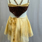 *Custom* Tan and Brown Marble Mesh Lyrical Dress- Rhinestones
