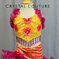 Latin Inspired Pink and Yellow Beaded Two-Piece Set - Accessories