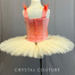 *Custom* Peach Pink and Ivory Tutu Dress - Rhinestones