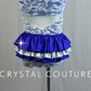 *Custom* Purple and White Lace and Lycra Leotard - Rhinestones