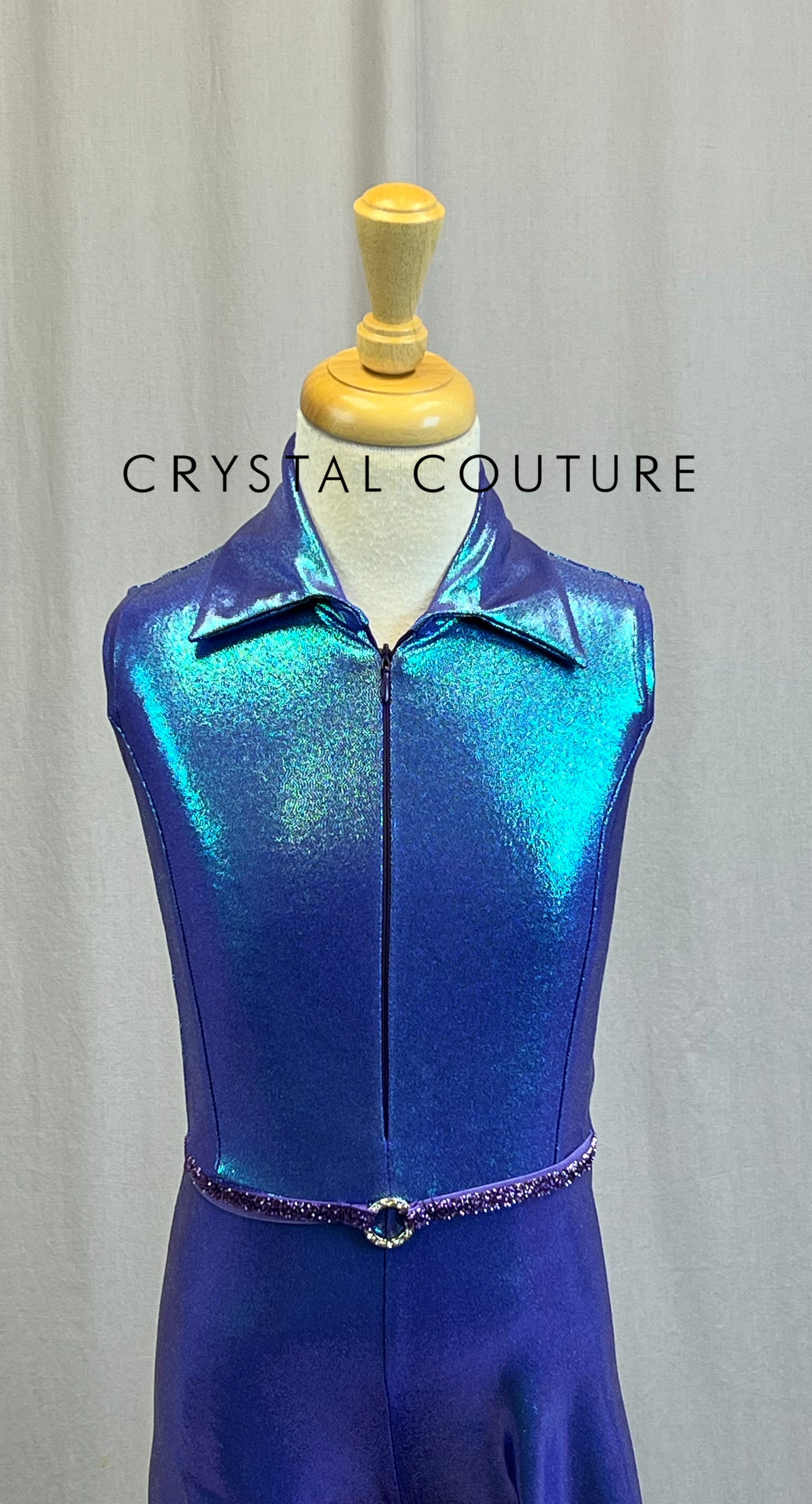 *Custom* Iridescent Flare Leg Jumpsuits