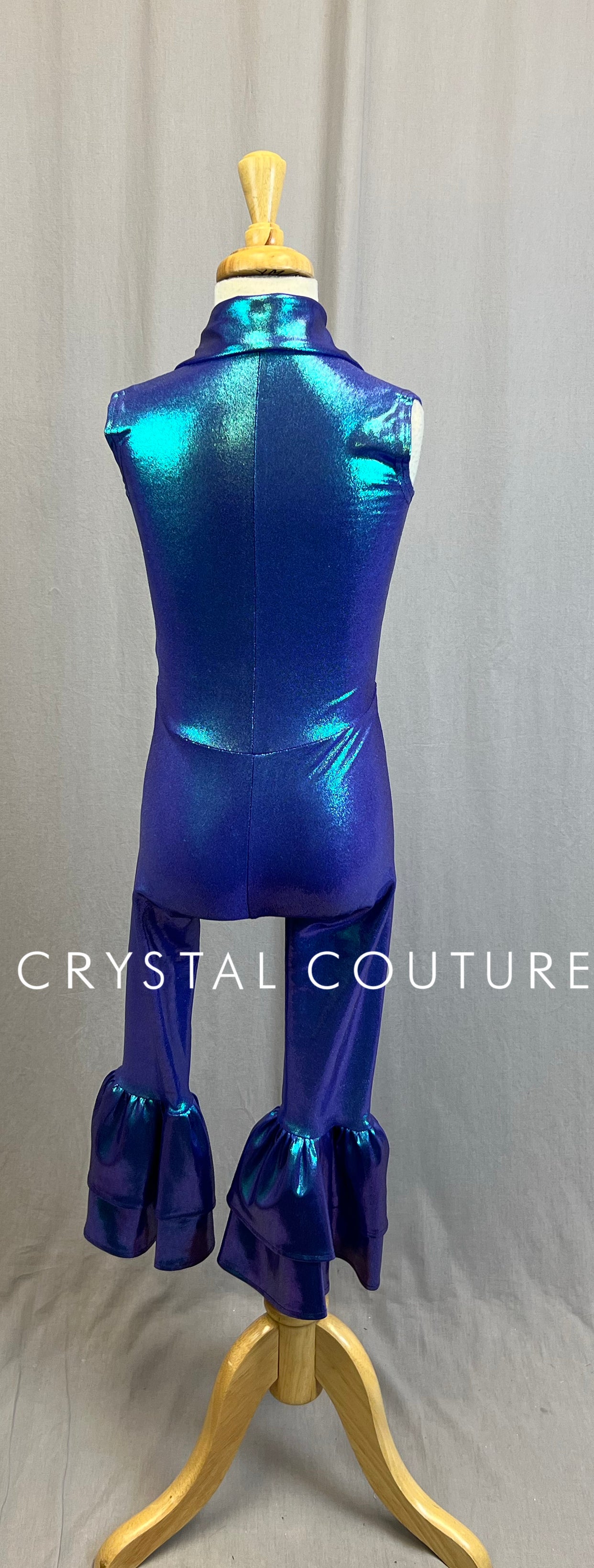 *Custom* Iridescent Flare Leg Jumpsuits