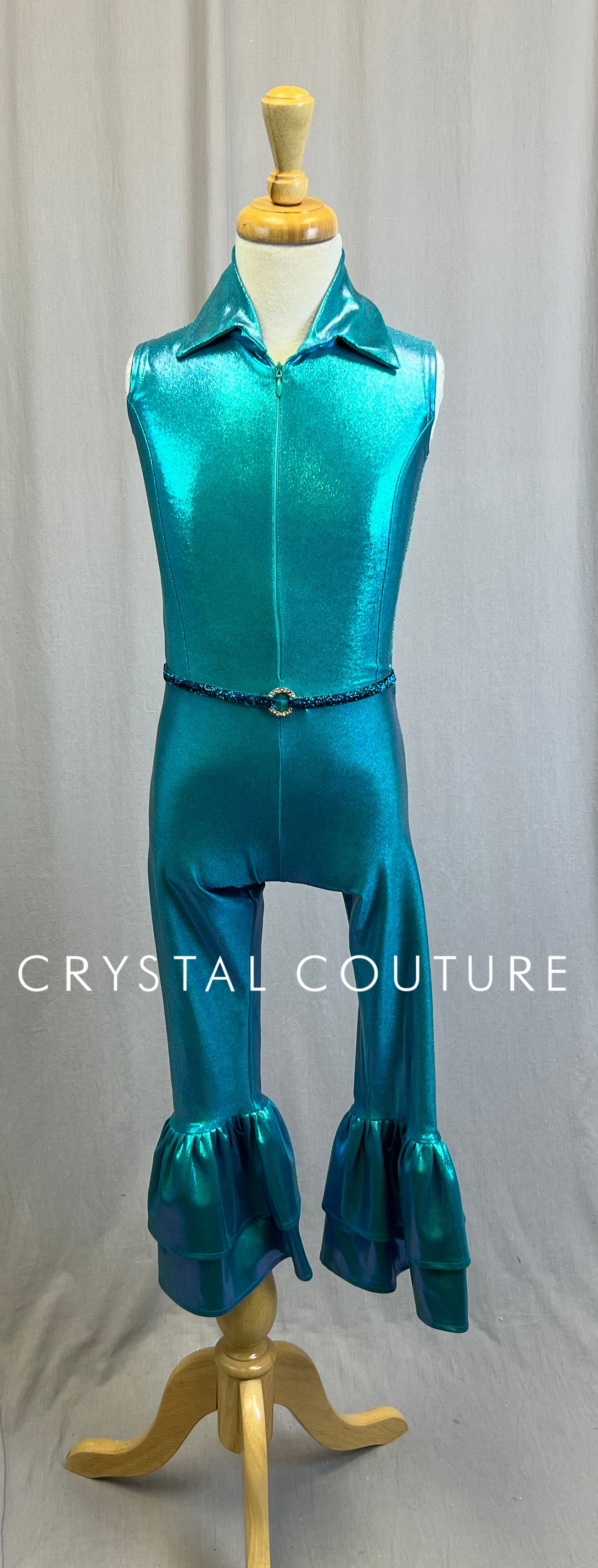 *Custom* Iridescent Flare Leg Jumpsuits