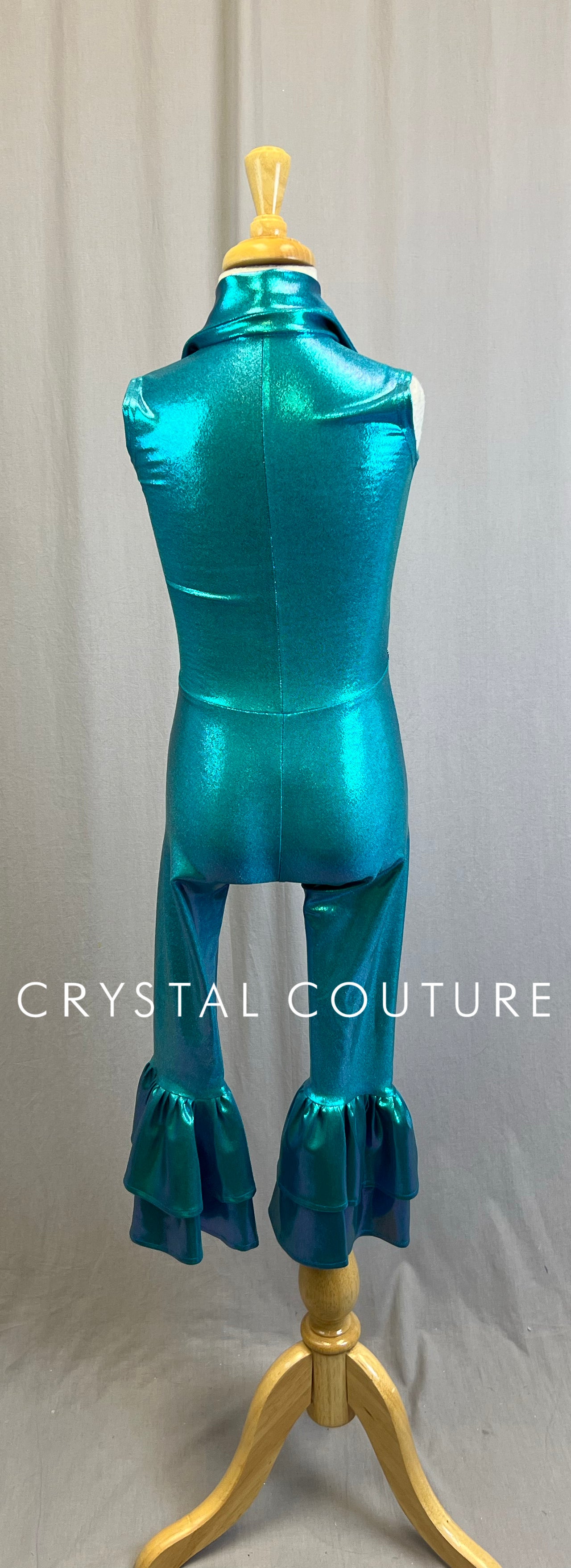 *Custom* Iridescent Flare Leg Jumpsuits