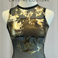 *Custom* Black and Gold Floral Patterned Mesh Legging Unitard
