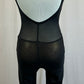 *Custom* Black and Gold Floral Patterned Mesh Legging Unitard