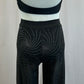 *Custom* Black Crop Top and Mesh Swirl Pants Two-Piece Set.