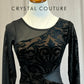*Custom* Black Ornate Velvet and Mesh Long Sleeve Unitard