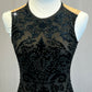 *Custom* Black Ornate Velvet Leotard with a Mesh Back - Rhinestones