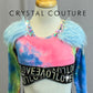 Bright Tie-Dye Long Sleeve and Pants *Love* Set-Rhinestones
