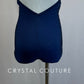 Navy Lycra and Lace Accent Leotard