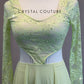 Light Green Lace Long Sleeve Dress