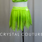 *Custom* Green Satin *Fairy/Tinkerbell* inspired Two-Piece Set-Rhinestones