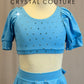*Custom* Sky Blue *Wendy* Inspired Two-Piece Set - Rhinestones
