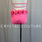 Pink Halter Neck Ruffle Leotard