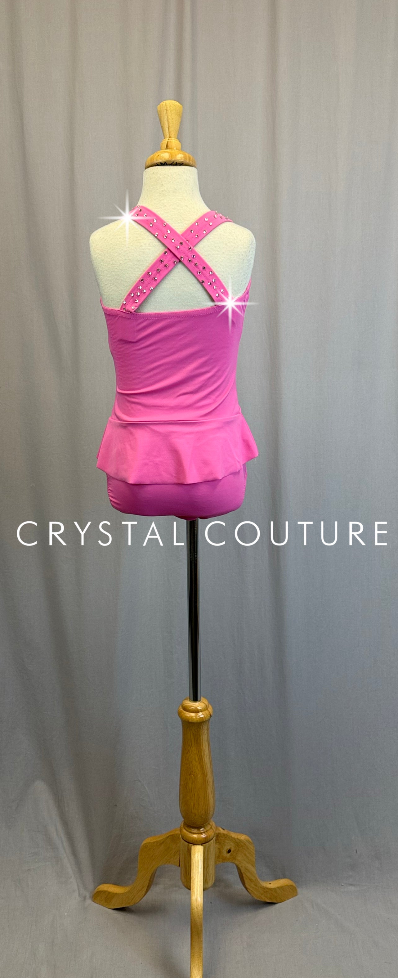 Pink Peplum Top and Brief Set