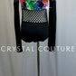 Black Fishnet Neon Splatter Paint Leotard - Rhinestones