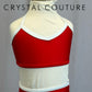 *Custom* Red and White Bra Top and Brief Set with Heart Emblem