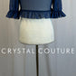 *New* Navy Mesh 3/4 Sleeve Crop Top
