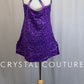 Purple Criss-Cross Sequin Dress