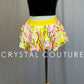 *Brand New* Yellow,Pink and Black Sequin Bubble Skirt and BlackVest Two-Piece Set